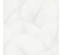 34507 - Papier Peint Blanc Galerie En Feuille De Palmier Kumano