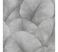 34508 - Papier Peint Galerie Gris En Feuille De Palmier Kumano