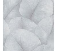 34512 - le Nouveau Design Livre Arbre Feuille Argent Gris Galerie Papier Peint
