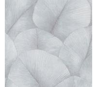 34512 - Papier Peint Galerie Gris Bleu En Feuille De Palmier Kumano