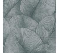 34514 - Papier Peint En Feuille De Palmier Kumano Argent Galerie