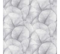 34598 - Kumano Répétables Palmier Feuille Mural Argent Gris Galerie Papier Peint