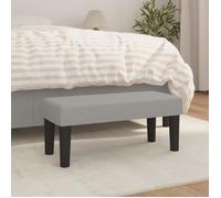 346616 vidaXL Banc Gris clair 70x30x30 cm Tissu