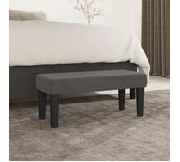 346639 vidaXL Banc Gris foncé 70x30x30 cm Velours