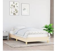 346791 vidaXL Cadre de lit Crème 90 x 200 cm Tissu