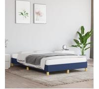 346808 vidaXL Cadre de lit Bleu 120 x 200 cm Tissu