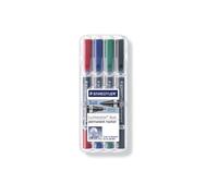 [348WP4] STAEDTLER Etui de 4 Marqueurs permanent Lumocolor Duo Pointe 0,6 et ...