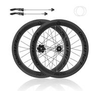 349/406/451 Jeu De Roues BMX Démontage Rapide Frein À Disque 20 Pouces Roues De Vélo Pliable Avant Et Arrière Moyeux 24H pour 8/9/10/11 Vitesses Hauteur 40mm(Black-406mm)
