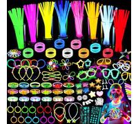 349 Bracelet Fluorescent Lumineux, 150 Baton Lumineux avec Connecteurs Faire des Lunettes Colliers Boules, Accessoires Fluo Soirée pour Enfants Adultes, Decoration Halloween Anniversaire Noël 2025