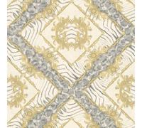 349042 - Papier Peint Versace Ornement Zebra Gris Beige AS Creation