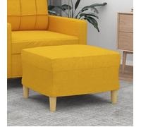 Repose-pied Pouf de Chambre à Coucher Tabouret de Canapé Meuble de Salle de Séjour Maison Intérieur Jaune Clair 60x50x41 cm Tissu