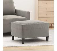 349293 vidaXL Repose-pied Gris clair 60x50x41 cm Velours