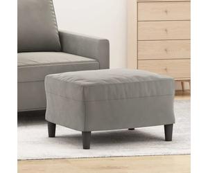 349293 vidaXL Repose-pied Gris clair 60x50x41 cm Velours