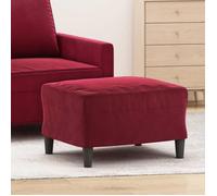 vidaXL Repose-pied 349297 – Velours rouge bordeaux 60×50×41 cm