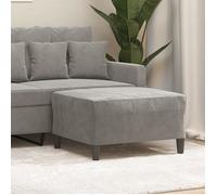 vidaXL Repose-pied 349317 70x55x41 cm Velours Gris clair