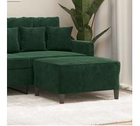 vidaXL Repose-pied 349319 Velours Vert foncé 70x55x41 cm