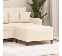 vidaXL Repose-pied 349325 Velours Crème 70x55x41 cm