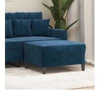vidaXL Repose-pied Pouf Tabouret en velours 70x55x41 cm Bleu