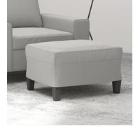 349342 vidaXL Repose-pied Gris clair 60x50x41 cm Tissu microfibre