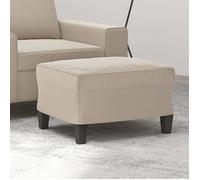 Repose-pied Gris Clair 60x50x41cm Tissu Microfibre Tabouret Pouf Meuble vidaXL