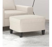 349346 vidaXL Repose-pied Beige 60x50x41 cm Tissu microfibre