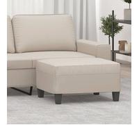 349365 vidaXL Repose-pied Crème 70x55x41 cm Tissu microfibre