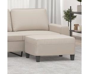 349365 vidaXL Repose-pied Crème 70x55x41 cm Tissu microfibre