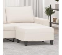 349366 vidaXL Repose-pied Beige 70x55x41 cm Tissu microfibre