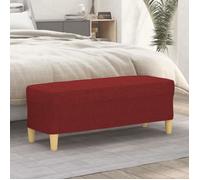 Vidaxl Banc Rouge Bordeaux 100x35x41 Cm Tissu Rouge
