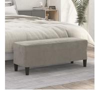 349421 vidaXL Banc Gris clair 100x35x41 cm Velours