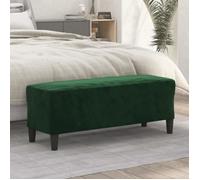 349423 vidaXL Banc Vert foncé 100x35x41 cm Velours