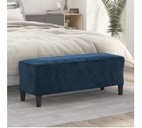 Vidaxl Banc Bleu 100x35x41 Cm Velours Bleu