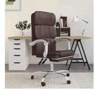 349630 vidaXL Fauteuil inclinable de bureau Marron Similicuir