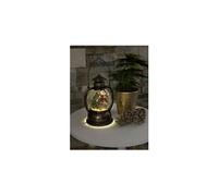 Konstsmide 3497-000 Lanterne à LED papa Noël blanc chaud laiton enneigé, rempli deau, minuteur, avec interrupteur Multicolore G