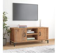 349917 vidaXL Meuble TV Marron 110x35x48 cm Bois de pin massif recyclé