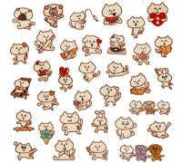 34Pcs Animal Iron on Fabric Patches Adhesive Embroidery Applique for Jackets Backpacks Clothing Decoration Sewing Craft School Uniform Patches