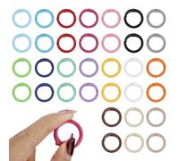 34pcs Anneaux à Ressort, Porte-Clés Ronds Colorés de 2,4cm Mousquetons Métalliques Anneaux de Classeur pour Fiches Porte-Clés Sacs à Main (17 Couleurs)