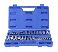 34pcs Impact Sigle de socket de bits hexadécimaux intérieur 1/2 pouces 1/4 pouce 3/8 pouces Adaptateur de pilote à clé de noix
