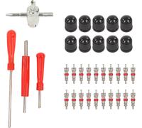 34pcs Kit d'outils d'installation de tige de valve de pneu universel polyvalent pour vélos RVS automobiles