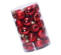 34PCS Red Christmas Baubles, Xmas Tree Ornaments Set for Holiday Party Home Decor Décorations de Saison