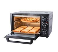 34QT Four à air chaud 32 l, grand four grille-pain combiné de 1500 W avec fonction rôtissoire et séchage - Four en acier inoxydable noir avec minuterie de 60 minutes (noir)