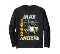 34th Birthday Raccoon Beer May 1992 Vintage 34 Years Old Manche Longue