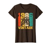 35 Ans Cadeaux Vintage 1986 4x4 Off Road 80e Anniversaire T-Shirt, Femme, Marron, M