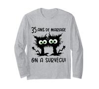 35 Ans De Mariage Noces De Rubis Humour Couple Chats Manche Longue