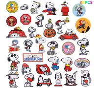 35 Black And White Puppy Embroidery Patches, Embroidered Applique Stickers Sewing Patches And Badges Fabric Repair Patches For Children's Clothing Jeans, Jackets, Shoes, Backpacks, T-Shirts