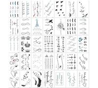 35 Feuilles De Petits Autocollants De Tatouage Imperméables Et Frais Pour Filles, Autocollants Sexy À Petits Motifs De Battements De Cœur Et D'Hirondelles Pour Doigts