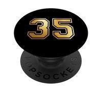 35 Matching Graphique des Sports d'équipe numéro Trente-Cinq PopSockets PopGrip Adhésif