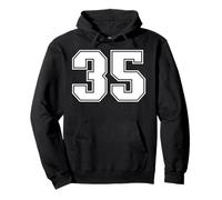 35 Matching Graphique des Sports d'équipe numéro Trente-Cinq Sweat à Capuche