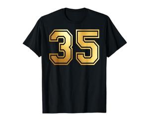 35 Matching Graphique des Sports d'équipe numéro Trente-Cinq T-Shirt