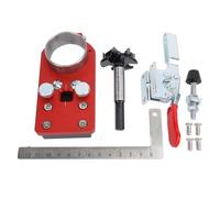 35 mm Cachette Hinge Jig Professional Aluminium ALLIAGE CAPAGE PORTE Guide de forage à charnière avec souverain d'ouvreur de trou Pince rapide pour les armoires